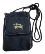 stussyステューシー）の古着「ショルダーポーチ/90s/OLD STUSSY」｜ブラック