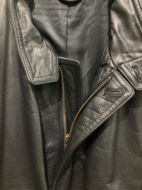 INTERMEZZO（インターメッツォ）INTERMEZZO (インターメッツォ) カウレザージャケット ブラック サイズ:Lの古着・服飾アイテム