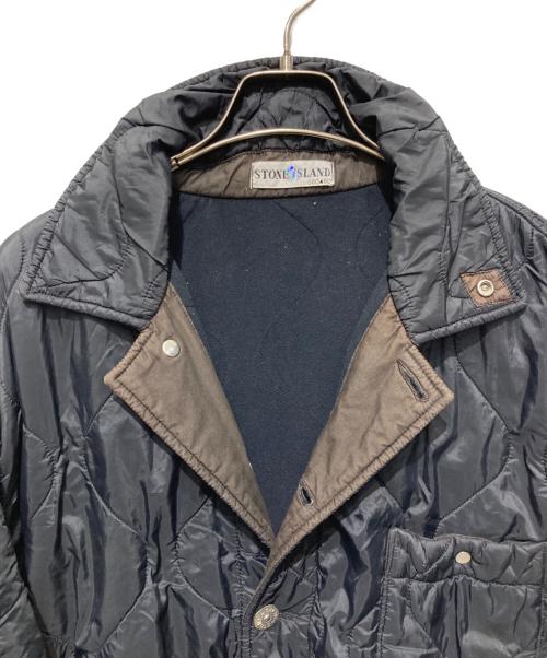 STONE ISLAND（ストーンアイランド）STONE ISLAND (ストーンアイランド) Quilted Nylon Padded Jacket ブラック サイズ:Lの古着・服飾アイテム