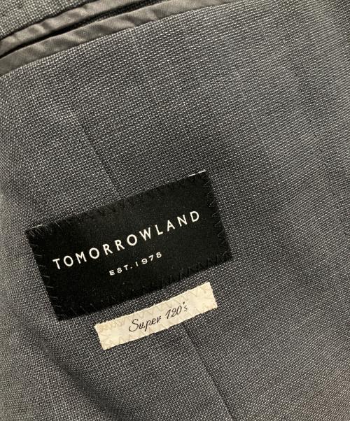 TOMORROW LAND（トゥモローランド）TOMORROW LAND (トゥモローランド) Super120'sウールポリエステル ホップサック シングルブレステッド2Bジャケット グレー サイズ:50の古着・服飾アイテム