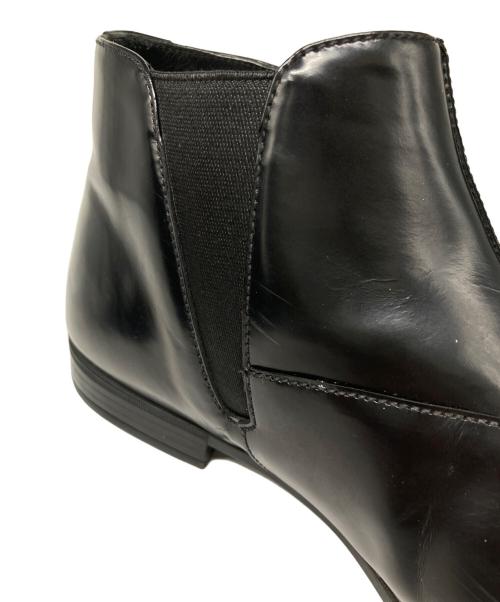 PRADA（プラダ）PRADA (プラダ) スクエアトゥサイドゴアブーツ ブラック サイズ:8の古着・服飾アイテム