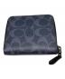 COACH (コーチ) シグネイチャーラウンドジップウォレット ネイビー：6000円