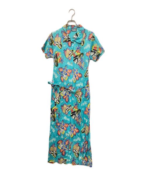 Hysteric Glamour（ヒステリックグラマー）Hysteric Glamour (ヒステリックグラマー) HYS LOUNGEジャカード総柄ワンピース スカイブルー サイズ:Freeの古着・服飾アイテム