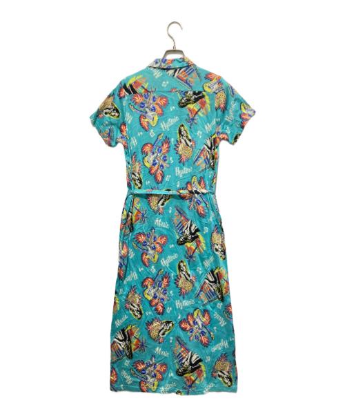 Hysteric Glamour（ヒステリックグラマー）Hysteric Glamour (ヒステリックグラマー) HYS LOUNGEジャカード総柄ワンピース スカイブルー サイズ:Freeの古着・服飾アイテム