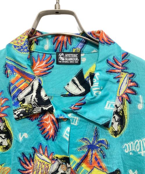 Hysteric Glamour（ヒステリックグラマー）Hysteric Glamour (ヒステリックグラマー) HYS LOUNGEジャカード総柄ワンピース スカイブルー サイズ:Freeの古着・服飾アイテム