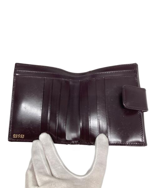 GUCCI（グッチ）GUCCI (グッチ) 2つ折り財布 バーガンディーの古着・服飾アイテム