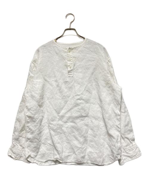 Ron Herman（ロンハーマン）Ron Herman (ロンハーマン) Traceability Hemp Collarless Shirt ホワイト サイズ:Sの古着・服飾アイテム