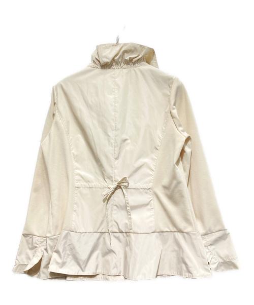 Super Beauty（スーパービューティ）Super Beauty (スーパービューティ) フリルナイロンジャケット ベージュ サイズ:42の古着・服飾アイテム
