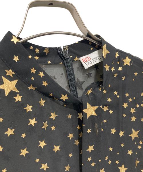 RED VALENTINO（レッドヴァレンティノ）RED VALENTINO (レッドヴァレンティノ) 星柄ワンピース ブラック サイズ:42の古着・服飾アイテム