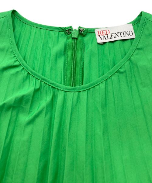 RED VALENTINO（レッドヴァレンティノ）RED VALENTINO (レッドヴァレンティノ) ノースリーブワンピース グリーン サイズ:40の古着・服飾アイテム