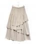 23区 (ニジュウサンク) エアリージョーゼット ティアード スカート ベージュ サイズ:38 未使用品：5000円