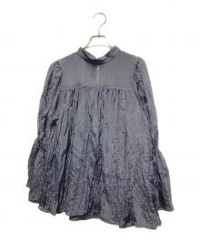 TO BE CHIC（トゥービーシック）の古着「楊柳キャンディースリーブ ブラウス」｜ブラック