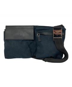 中古・古着通販】GUCCI (グッチ) GGナイロンボディーバッグ ブラック