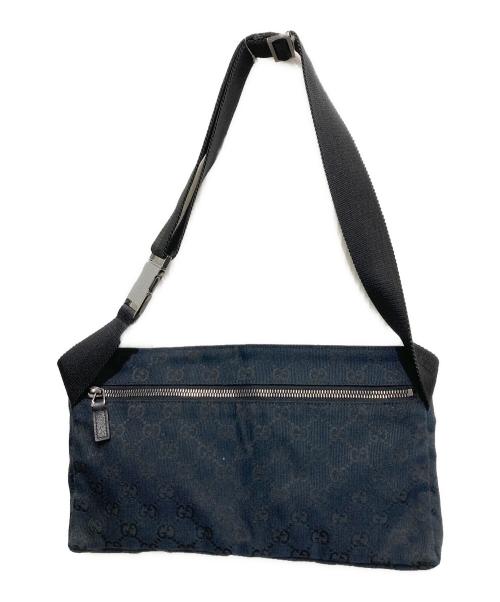 GUCCI（グッチ）GUCCI (グッチ) GGキャンバスボディーバッグ ブラックの古着・服飾アイテム