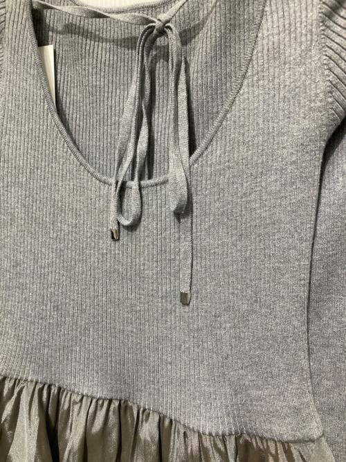 FRAY ID（フレイ アイディー）FRAY ID (フレイ アイディー) ドッキングワンピース グレー 未使用品の古着・服飾アイテム