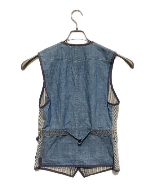 RRL（ダブルアールエル）RRL (ダブルアールエル) デニムベスト ブルー×ホワイト サイズ:不明の古着・服飾アイテム