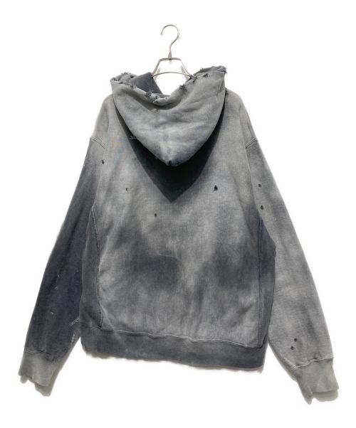 BOWBOW（バウワウ）BOWBOW (バウワウ) nubian (ヌビアン) HARD AGEING HOODIE グレー サイズ:Lの古着・服飾アイテム