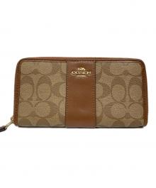 COACH（コーチ）の古着「シグネチャー財布」｜ブラウン