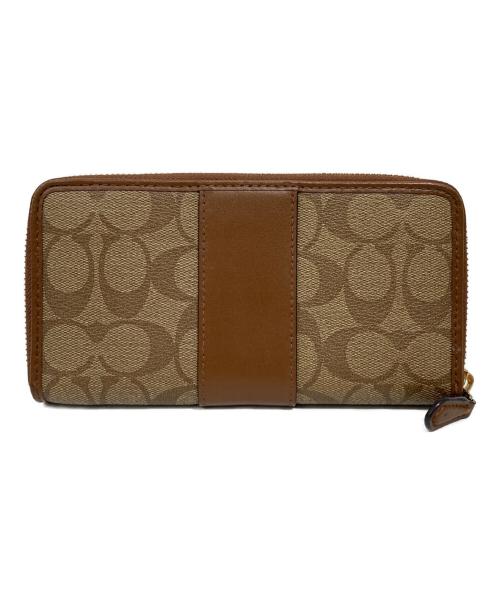 COACH（コーチ）COACH (コーチ) シグネチャー財布 ブラウンの古着・服飾アイテム