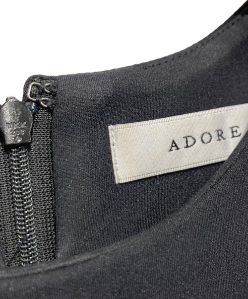 ADORE（アドーア）ADORE (アドーア) スカラップジャージーワンピース ブラック サイズ:38の古着・服飾アイテム