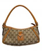 GUCCIグッチ）の古着「GGキャンパスワンショルダーバッグ」｜オレンジ×ベージュ