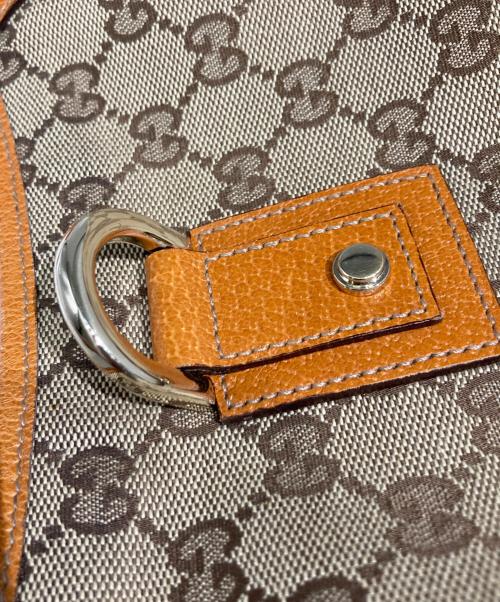 GUCCI（グッチ）GUCCI (グッチ) GGキャンパスワンショルダーバッグ オレンジ×ベージュの古着・服飾アイテム