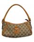 GUCCI（グッチ）の古着「GGキャンパスワンショルダーバッグ」｜オレンジ×ベージュ