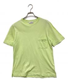 HERMES（エルメス）の古着「H刺繍 ポケットTシャツ」｜グリーン