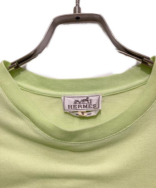 HERMES（エルメス）HERMES (エルメス) H刺繍 ポケットTシャツ グリーン サイズ:Sの古着・服飾アイテム