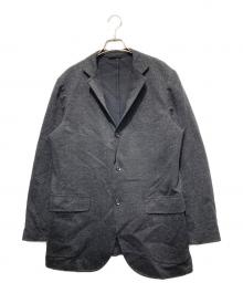 BROOKS BROTHERS（ブルックスブラザーズ）の古着「コットンブレンドジャージーヘリンボーン段返り３釦サックジャケット」｜ブラック