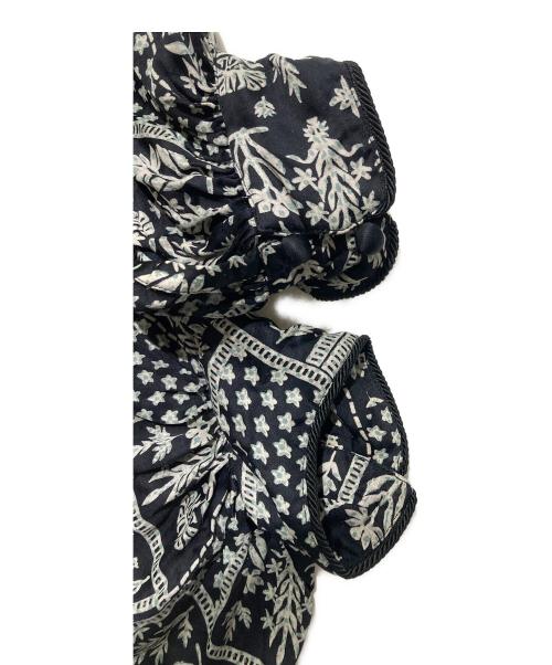 ne quittez pas（ヌキテパ）ne quittez pas (ヌキテパ) MODAL SATIN PATCHWORK PRINT DRESS ブラック サイズ:Ｍの古着・服飾アイテム