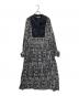ne quittez pas（ヌキテパ）の古着「MODAL SATIN PATCHWORK PRINT DRESS」｜ブラック