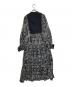 ne quittez pas (ヌキテパ) MODAL SATIN PATCHWORK PRINT DRESS ブラック サイズ:Ｍ：8000円