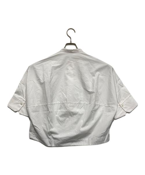 MACPHEE（マカフィー）MACPHEE (マカフィー) コットンブロード バンドカラークロップドシャツ ホワイト サイズ:36の古着・服飾アイテム
