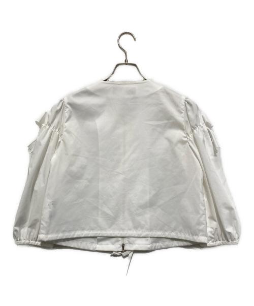 M'S GRACY（エムズグレイシー）M'S GRACY (エムズグレイシー) 袖リボンブルゾン ホワイト サイズ:40の古着・服飾アイテム