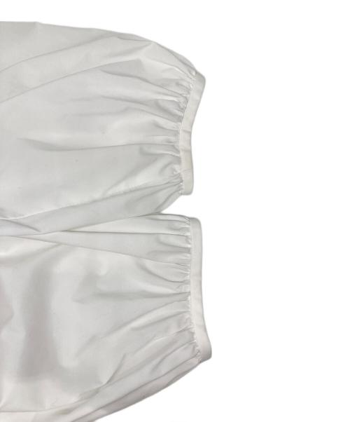 M'S GRACY（エムズグレイシー）M'S GRACY (エムズグレイシー) 袖リボンブルゾン ホワイト サイズ:40の古着・服飾アイテム