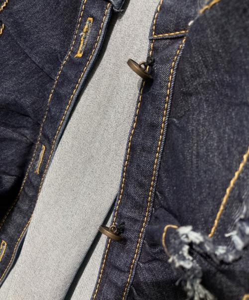 TAE ASHIDA（タエ アシダ）TAE ASHIDA (タエ アシダ) 24SS デニム フリル ブラウス インディゴ サイズ:9の古着・服飾アイテム