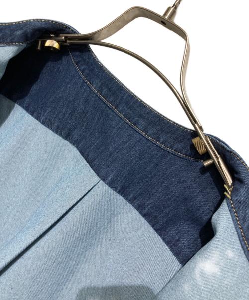 TAE ASHIDA（タエ アシダ）TAE ASHIDA (タエ アシダ) 24SS デニム フリル ブラウス インディゴ サイズ:9の古着・服飾アイテム