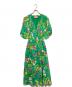 Kate Spade（ケイトスペード）の古着「garden posy silk dress」｜グリーン