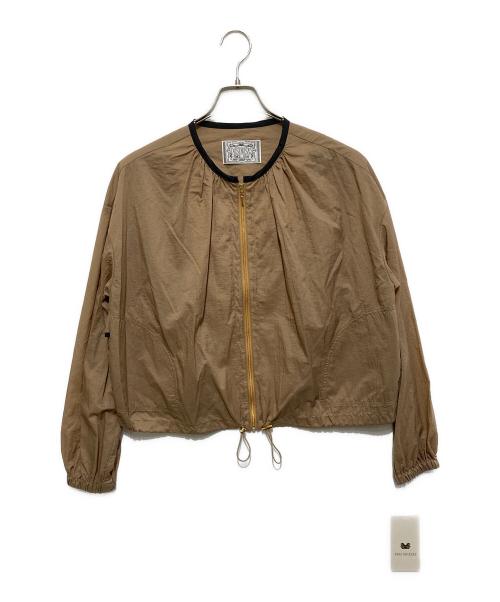 DOS DIOSAS（ドスディオサス）DOS DIOSAS (ドスディオサス) バックフリルデザインライトジャケット ブラウン サイズ:38 未使用品の古着・服飾アイテム