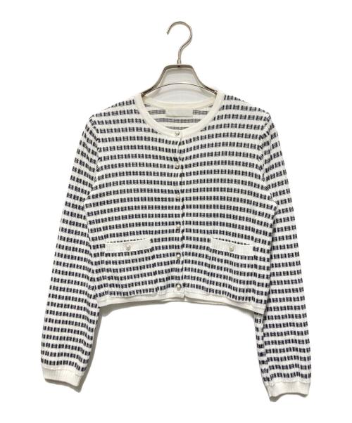CELFORD（セルフォード）CELFORD (セルフォード) バリエーションニットアンサンブル ホワイト×ブラック サイズ:ONEの古着・服飾アイテム