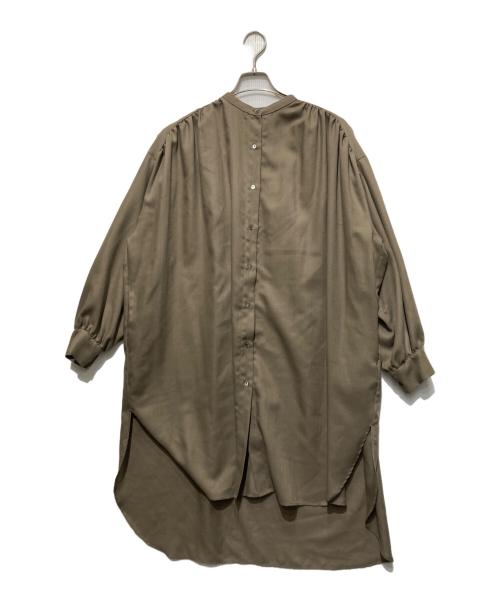 mizuiro-ind（ミズイロインド）mizuiro-ind (ミズイロインド) シャツワンピース ブラウン サイズ:Freeの古着・服飾アイテム