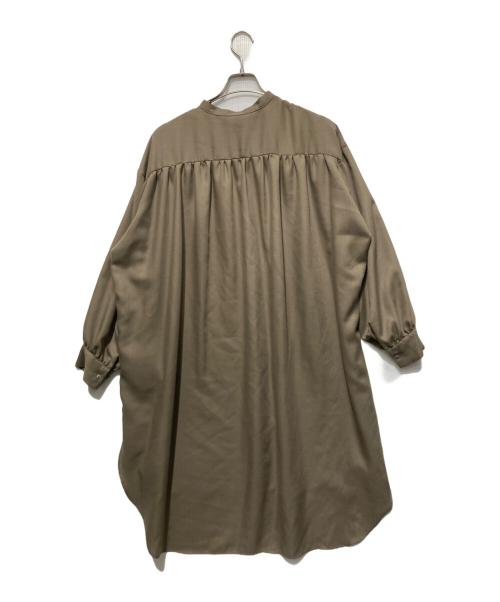 mizuiro-ind（ミズイロインド）mizuiro-ind (ミズイロインド) シャツワンピース ブラウン サイズ:Freeの古着・服飾アイテム