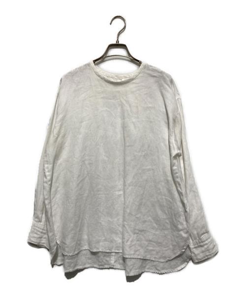 KAGURE（カグレ）KAGURE (カグレ) リネンクルーネックプルオーバー ホワイト サイズ:FREEの古着・服飾アイテム