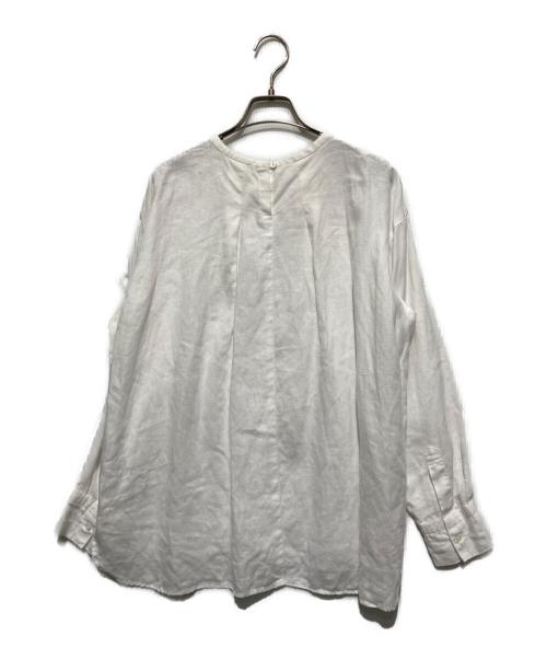 KAGURE（カグレ）KAGURE (カグレ) リネンクルーネックプルオーバー ホワイト サイズ:FREEの古着・服飾アイテム