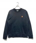 maison kitsuneメゾンキツネ）の古着「フォックスヘッド レギュラー スウェットシャツ」｜ブラック