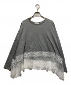 SLOBE IENAスローブ イエナ）の古着「26SSレースコンビカットソー」｜ライトグレー