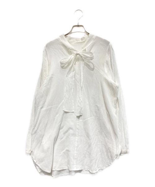 FRIPIER（フリピエ）fripier (フリピエ) ボウタイブラウス ホワイト サイズ:FREEの古着・服飾アイテム