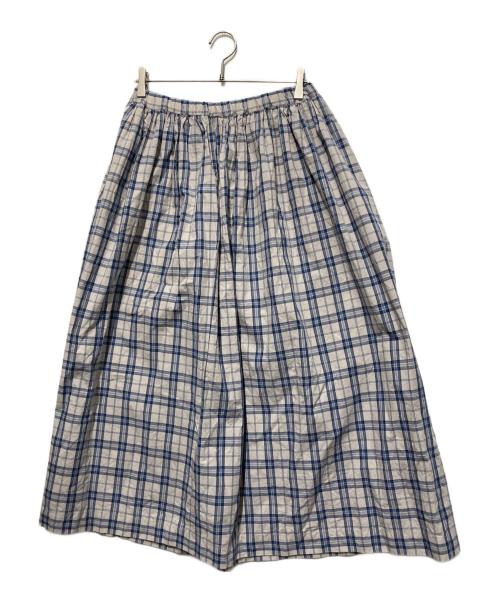 Gauze#（ガーゼ）Gauze# (ガーゼ) チェックスカート ブルー×ホワイト サイズ:Freeの古着・服飾アイテム