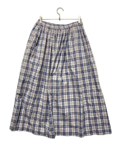 Gauze#（ガーゼ）Gauze# (ガーゼ) チェックスカート ブルー×ホワイト サイズ:Freeの古着・服飾アイテム